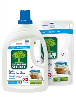 Lessive peaux sensibles et sa recharge