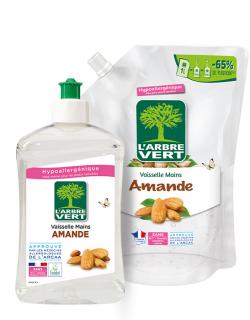 Liquide vaisselle mains Amande et sa Recharge